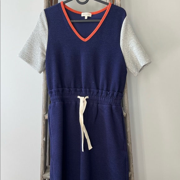 ROOLEE | Cornflower Colourblock Dress - Picture 2 of 6